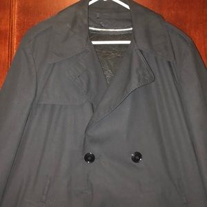 DSCP Garrison Collection Men’s Black Trench Coat